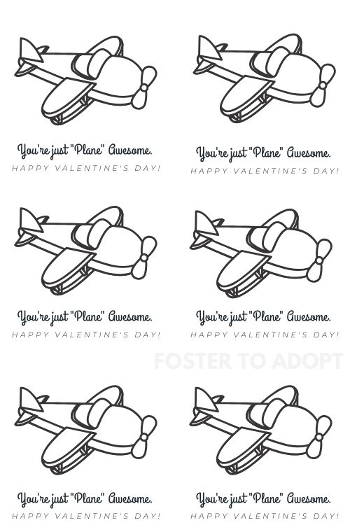 Free Plane Printables for Valentine's Day | Get Your Holiday On